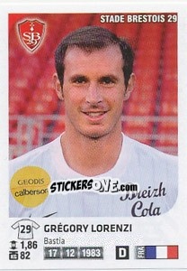 Sticker Gregory Lorenzi - FOOT 2012-2013 n. 82 - Panini