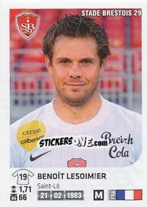 Sticker Benoit Lesoimier - FOOT 2012-2013 - Panini