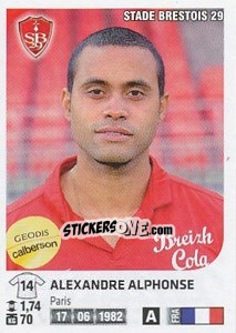 Sticker Alexandre Alphonse - FOOT 2012-2013 n. 91 - Panini