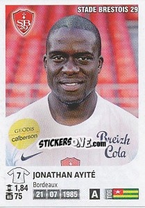 Sticker Jonathan Ayite - FOOT 2012-2013 - Panini