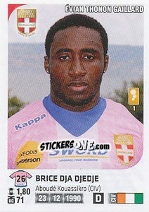 Sticker Brice Dja Djedje - FOOT 2012-2013 - Panini