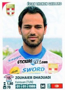 Figurina Zouhaier Dhaouadi - FOOT 2012-2013 n. 110 - Panini