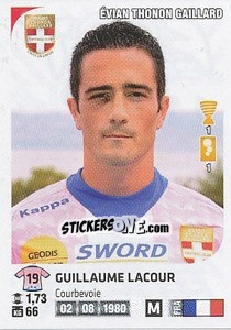 Sticker Guillaume Lacour - FOOT 2012-2013 - Panini