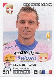 Sticker Kevin Berigaud - FOOT 2012-2013 n. 117 - Panini