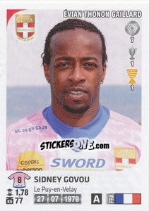 Sticker Sidney Govou - FOOT 2012-2013 n. 118 - Panini