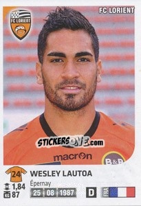 Sticker Wesley Lautoa - FOOT 2012-2013 n. 156 - Panini