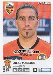 Sticker Lucas Mareque - FOOT 2012-2013 n. 157 - Panini