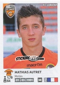 Sticker Mathias Autret - FOOT 2012-2013 n. 158 - Panini