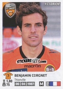 Sticker Benjamin Corgnet - FOOT 2012-2013 n. 160 - Panini