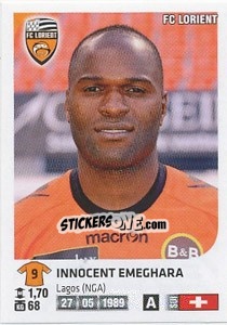 Sticker Innocent Emeghara - FOOT 2012-2013 n. 165 - Panini