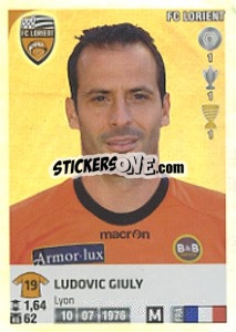 Sticker Ludovic Giuly - FOOT 2012-2013 n. 168 - Panini