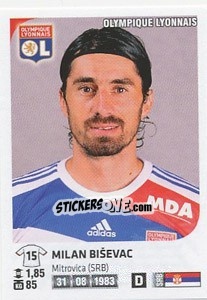 Sticker Milan Bisevac - FOOT 2012-2013 - Panini