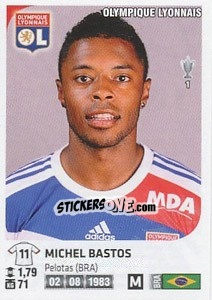 Sticker Michel Bastos - FOOT 2012-2013 n. 181 - Panini