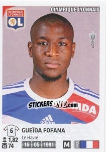 Sticker Gueida Fofana - FOOT 2012-2013 - Panini