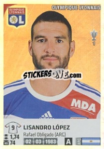 Sticker Lisandro Lopez - FOOT 2012-2013 n. 192 - Panini