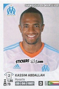 Cromo Kassim Abdallah - FOOT 2012-2013 - Panini