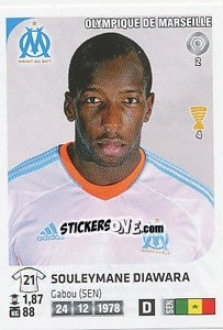 Sticker Souleymane Diawara - FOOT 2012-2013 - Panini