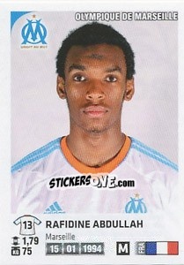 Figurina Rafidine Abdullah - FOOT 2012-2013 - Panini