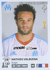 Sticker Mathieu Valbuena - FOOT 2012-2013 n. 211 - Panini