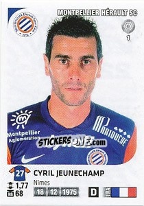 Sticker Cyril Jeunechamp - FOOT 2012-2013 - Panini