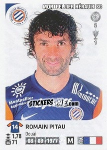 Sticker Romain Pitau - FOOT 2012-2013 n. 233 - Panini