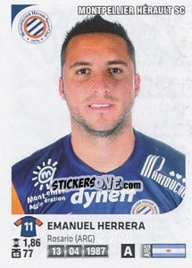 Sticker Emanuel Herrera - FOOT 2012-2013 - Panini