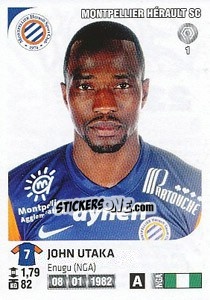 Sticker John Utaka - FOOT 2012-2013 - Panini