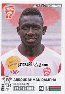 Sticker Abdourahman Dampha - FOOT 2012-2013 n. 254 - Panini