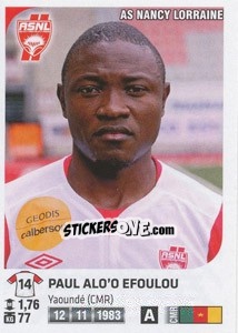Cromo Paul Alo'o Efoulou - FOOT 2012-2013 - Panini