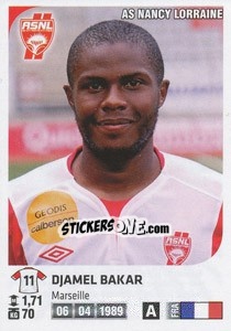 Cromo Djamel Bakar - FOOT 2012-2013 n. 261 - Panini
