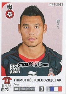 Cromo Thimothee Kolodziejczak - FOOT 2012-2013 - Panini