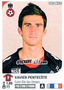 Cromo Xavier Pentecote - FOOT 2012-2013 - Panini