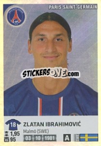 Sticker Zlatan Ibrahimovic - FOOT 2012-2013 - Panini