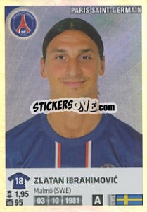 Sticker Zlatan Ibrahimovic - FOOT 2012-2013 n. 291 - Panini
