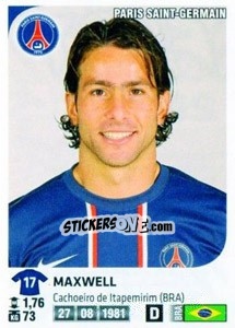 Sticker Maxwell - FOOT 2012-2013 n. 297 - Panini