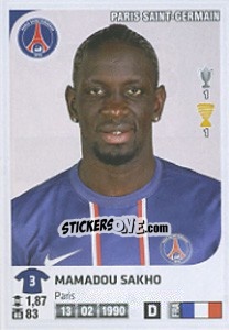 Sticker Mamadou Sakho - FOOT 2012-2013 n. 298 - Panini