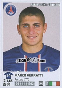 Sticker Marco Verratti - FOOT 2012-2013 n. 307 - Panini