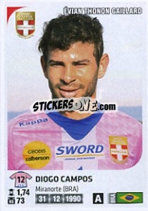Sticker Diogo Campos - FOOT 2012-2013 n. M19 - Panini