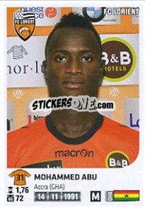 Sticker Mohammed Abu - FOOT 2012-2013 - Panini