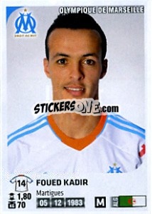 Sticker Foued Kadir - FOOT 2012-2013 n. M26 - Panini