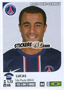 Sticker Lucas Moura - FOOT 2012-2013 n. M32 - Panini