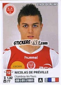 Figurina Nicolas de Préville - FOOT 2012-2013 - Panini