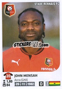 Sticker John Mensah - FOOT 2012-2013 n. M36 - Panini