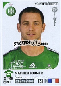 Sticker Mathieu Bodmer - FOOT 2012-2013 - Panini