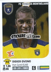 Sticker Didier Ovono - FOOT 2012-2013 - Panini