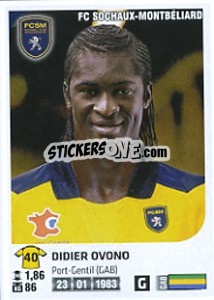 Cromo Didier Ovono - FOOT 2012-2013 - Panini