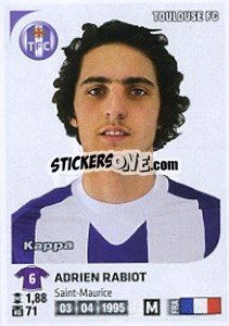 Sticker Adrien Rabiot - FOOT 2012-2013 - Panini