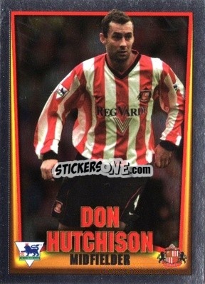 Sticker Don Hutchison - Bubble Gum Premier League Mini Cards 2001-2002
 n. 19s - Topps