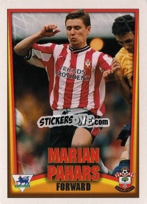 Sticker Marian Pahars - Bubble Gum Premier League Mini Cards 2001-2002
 n. 18 - Topps