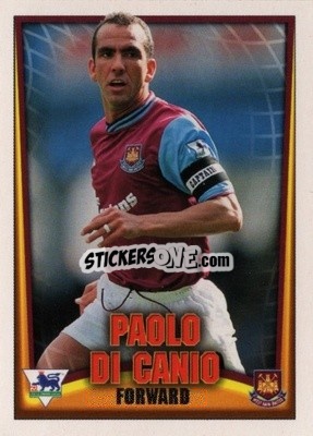 Sticker Paolo Di Canio - Bubble Gum Premier League Mini Cards 2001-2002
 n. 24 - Topps